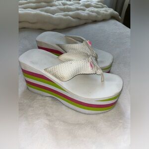 y2k high heel flip flops